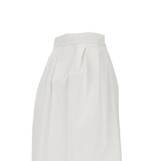  막스마라 스커트 MAX MARA 가바딘 맥시  여성 화이트 - MAX MARA