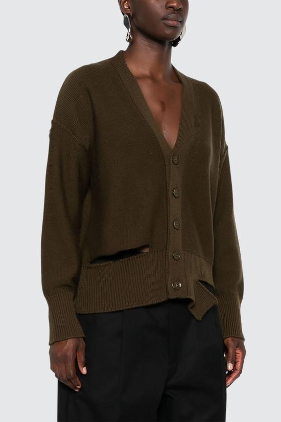 24FW MM6 메종마르지엘라 스웨터 S52HP0019 M13044727 Kaki - MM6 MAISON MARGIELA