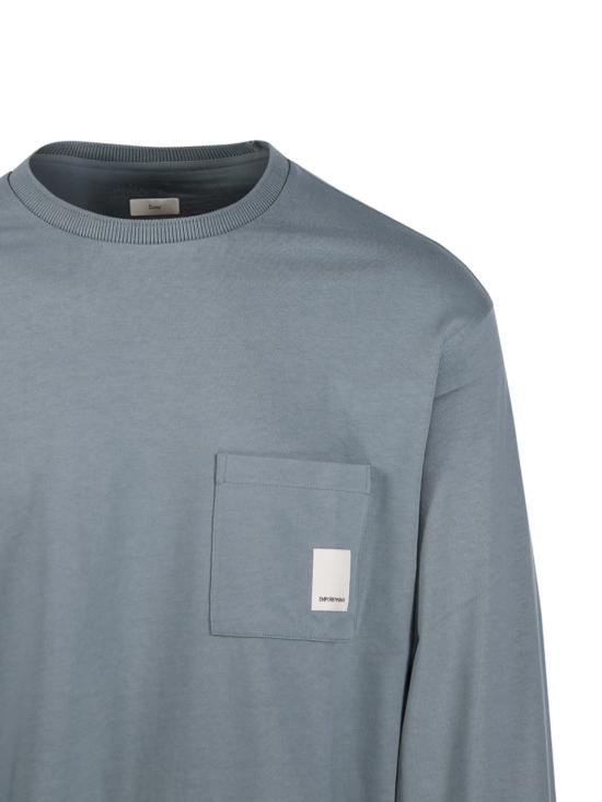 25SS 엠포리오 아르마니 긴팔 티셔츠 EM000793 AF14835 U9170 STORMY SEA - EMPORIO ARMANI