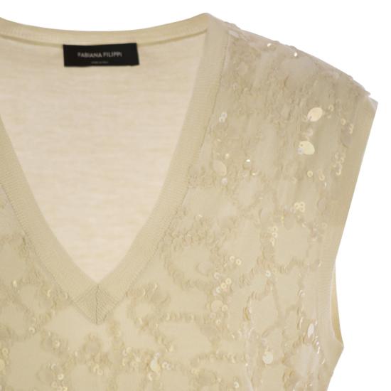 25SS 파비아나 필리피 베스트 MAD265F053 VANILLA - FABIANA FILIPPI