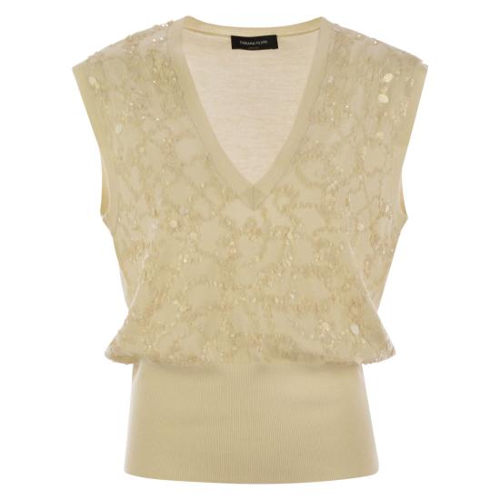 25SS 파비아나 필리피 베스트 MAD265F053 VANILLA