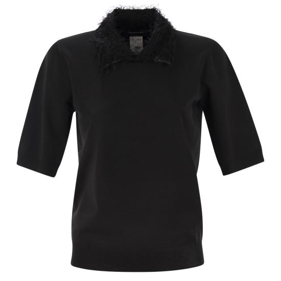 25SS 파비아나 필리피 폴로 티셔츠 MAD265F011 BLACK