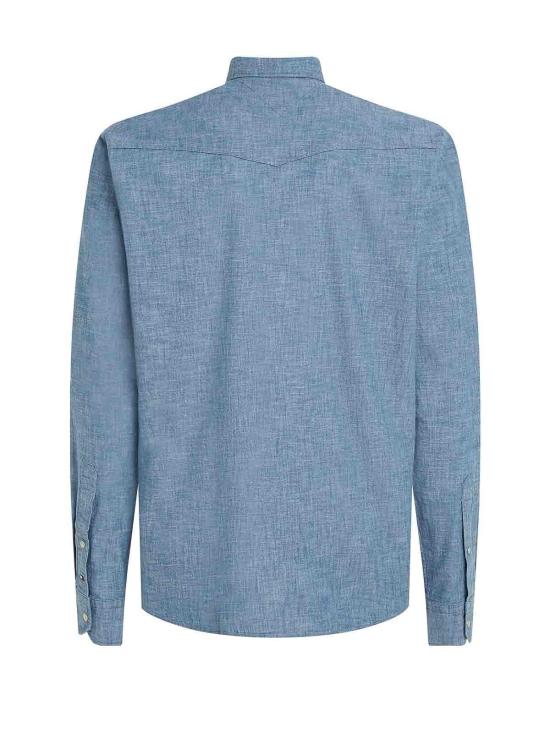 24FW 타미힐피거 긴팔 셔츠 MW0MW346391C6 Dark Wash - TOMMY HILFIGER