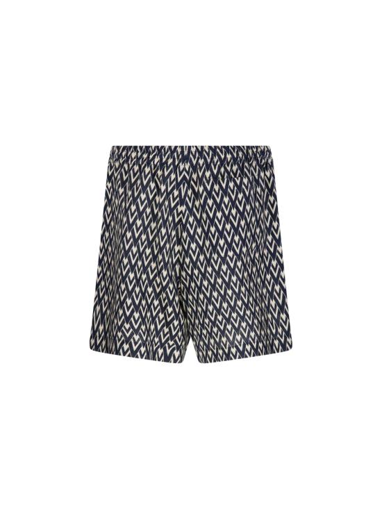 25SS 발렌티노 가라바니 숏팬츠 6V3RDE35AK2 QTD TOUTE LA V NAVY CREMA - VALENTINO GARAVANI