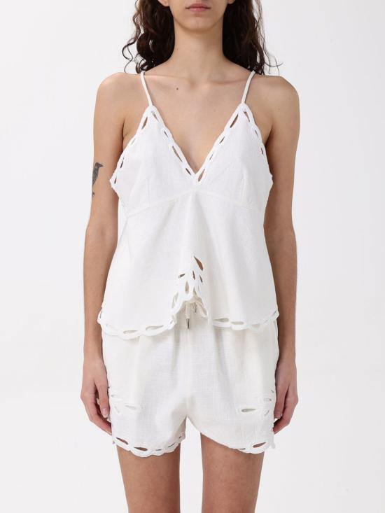 25SS 이자벨마랑에뚜왈 민소매 티셔츠 HT0537FAC1J12E 20WH White