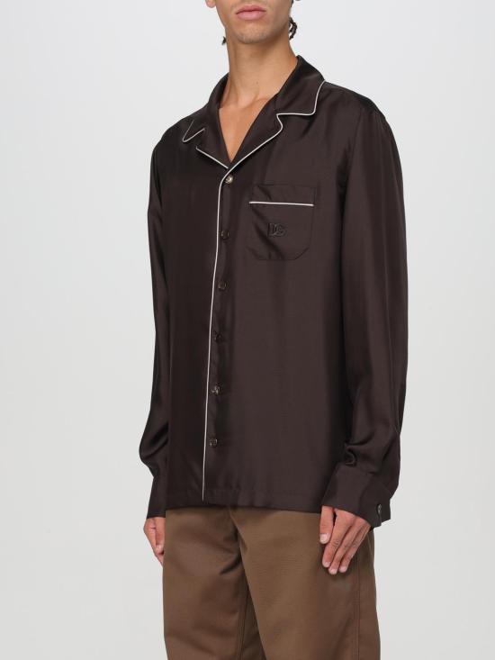 25FW 돌체앤가바나 긴팔 셔츠 G5IF1ZFU1S4 M0674 Brown - DOLCE & GABBANA