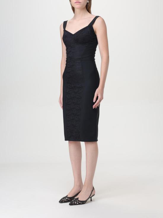 24FW 돌체앤가바나 롱 원피스 F63G9TGDCLQ N0000 Black - DOLCE & GABBANA