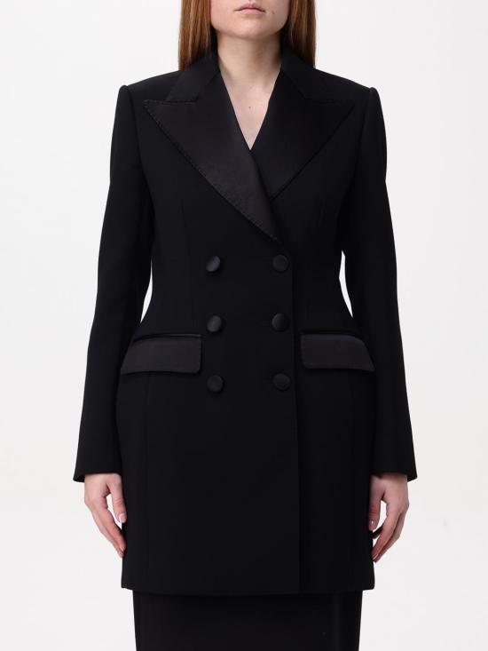 25FW 돌체앤가바나 롱 더블 브레스티드 돌체 턱시도 자켓 F27CVTFUBGE N0000 Black