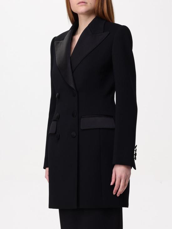 25FW 돌체앤가바나 롱 더블 브레스티드 돌체 턱시도 자켓 F27CVTFUBGE N0000 Black - DOLCE & GABBANA