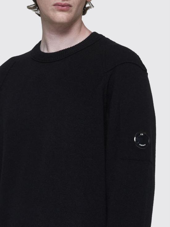 24FW 씨피 컴퍼니 스웨터 17CMKN047A110149A 999 Black - C.P. COMPANY