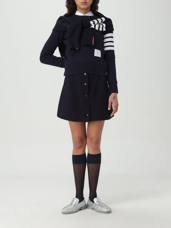 25SS 톰브라운 터틀넥 FJT002A00535 415 Blue - THOM BROWNE