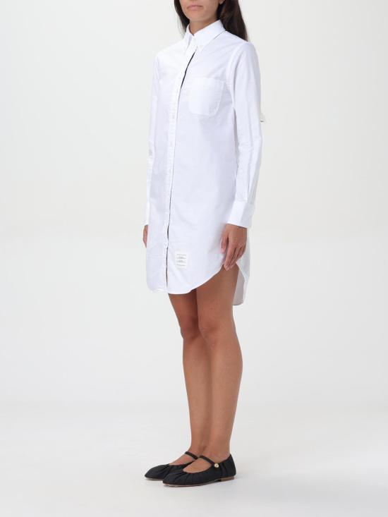 25FW 톰브라운 롱 원피스 FDS002E06177 100 White - THOM BROWNE