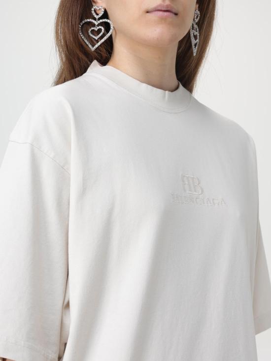 24FW 발렌시아가 반팔 티셔츠 764235TQVS8 9121 Beige - BALENCIAGA