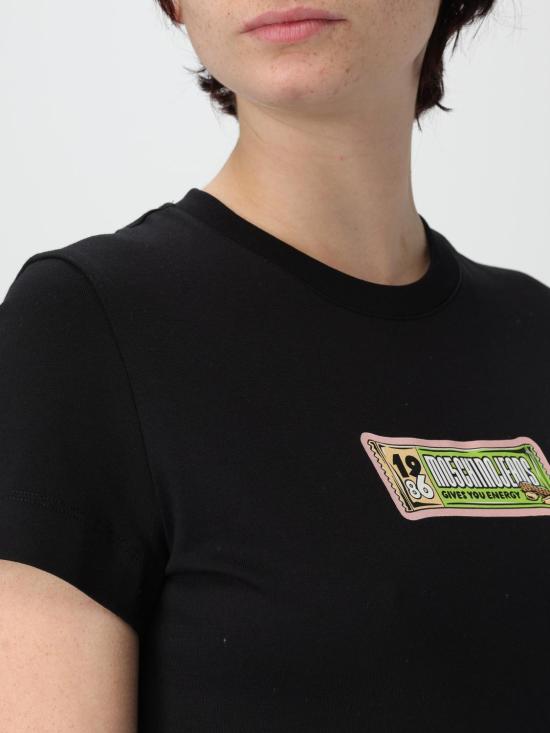 25SS 모스키노 반팔 티셔츠 07033229 4555 Black - MOSCHINO