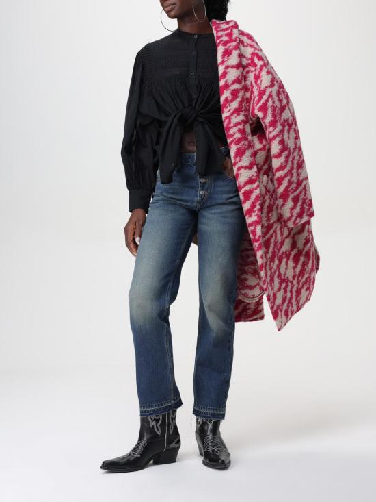 24FW 이자벨마랑에뚜왈 긴팔 티셔츠 HT0002FAA1J03E 01BK Black - ISABEL MARANT ETOILE