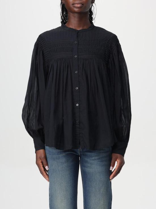 24FW 이자벨마랑에뚜왈 긴팔 티셔츠 HT0002FAA1J03E 01BK Black
