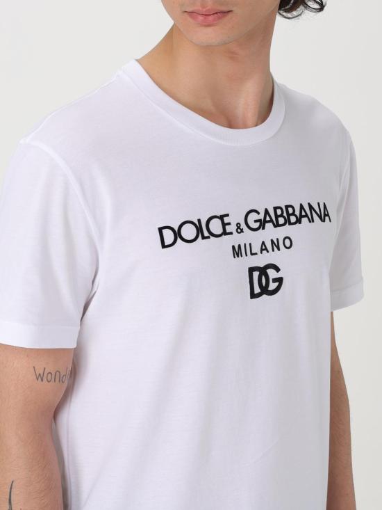 25FW 돌체앤가바나 반팔 티셔츠 G8PD7ZG7B9X W0800 White - DOLCE & GABBANA