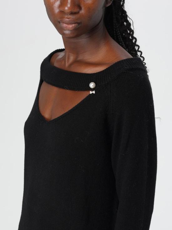 24FW 리우조 미디 원피스 CF4384MA86O 22222 Black - LIU JO