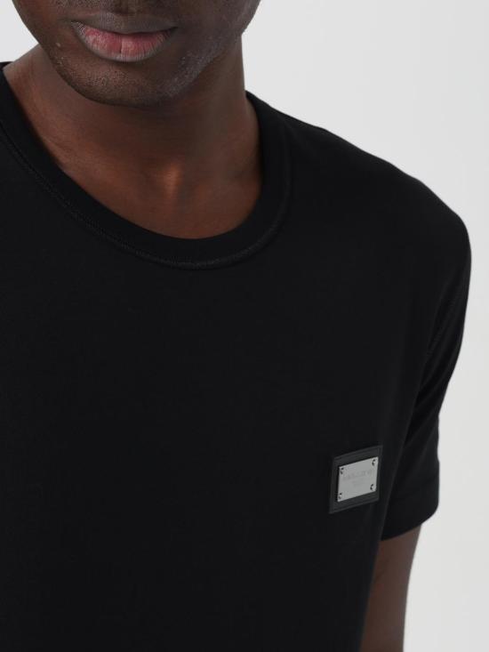 25FW 돌체앤가바나 반팔 티셔츠 G8PT1TG7F2I N0000 Black - DOLCE & GABBANA