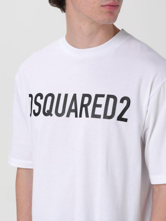 25FW 디스퀘어드2 반팔 티셔츠 S74GD1197D20004 100 White - DSQUARED2