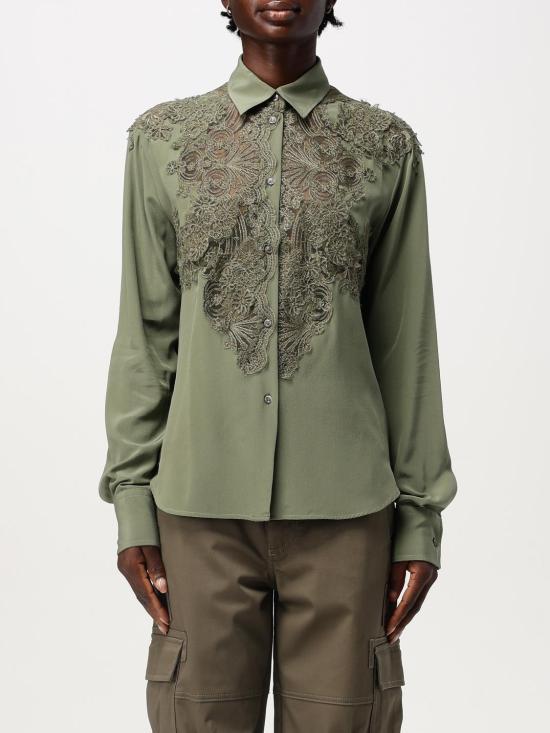 24FW 에르마노 설비노 블라우스 D452K768FKE 80515 Green