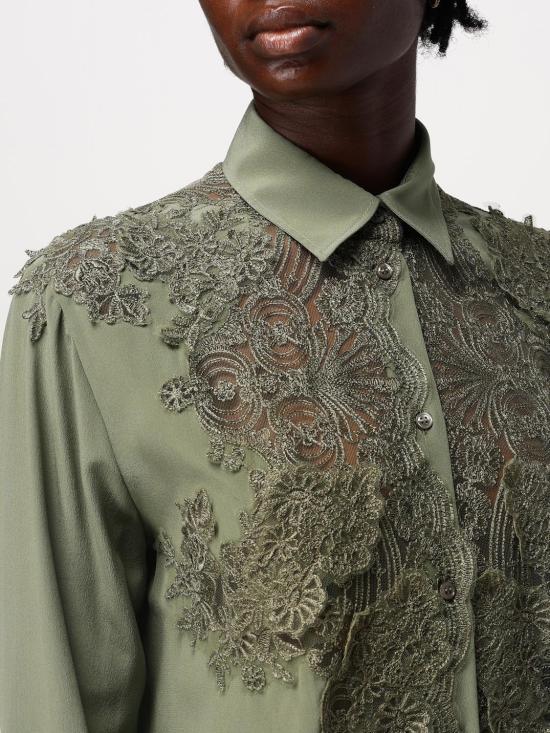 24FW 에르마노 설비노 블라우스 D452K768FKE 80515 Green - ERMANNO SCERVINO