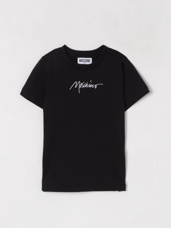 25FW [키즈] 모스키노 티셔츠 HUM058LAA01 60100 Black