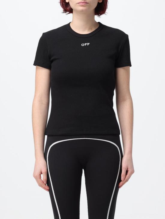 25FW 오프화이트 반팔 티셔츠 OWAA065C99JER005 1001 Black