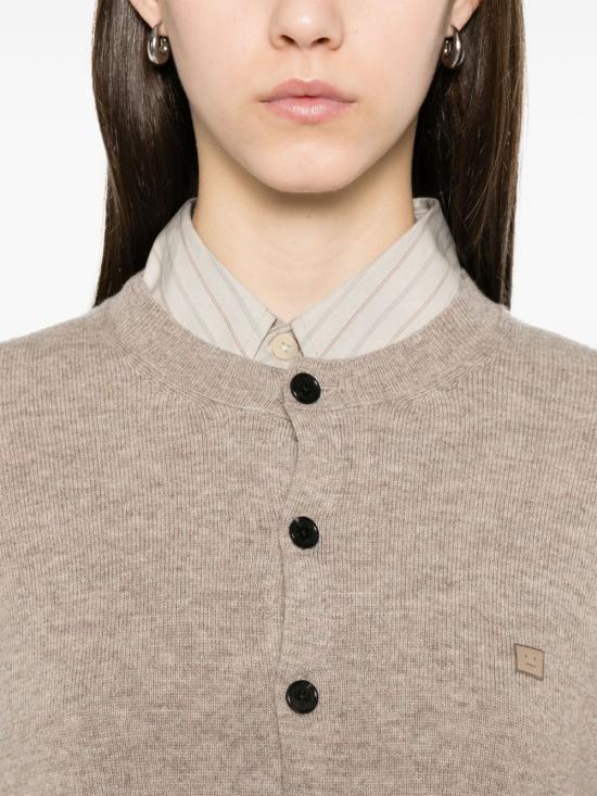 25SS 아크네 스튜디오 가디건 A60559DRN GREIGE MELANGE DOM - ACNE STUDIOS