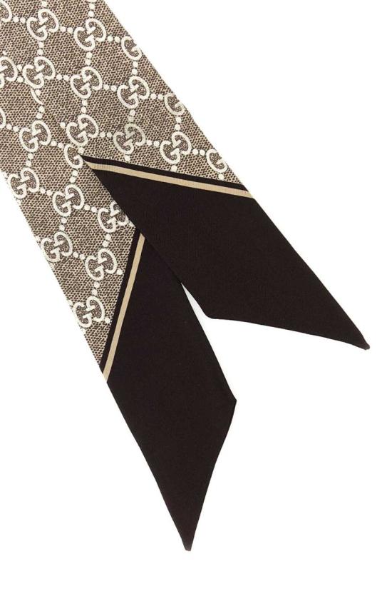 26SS 구찌 GG 실크 넥 보우 812250 3G001 9865 CAMEL DOM - GUCCI