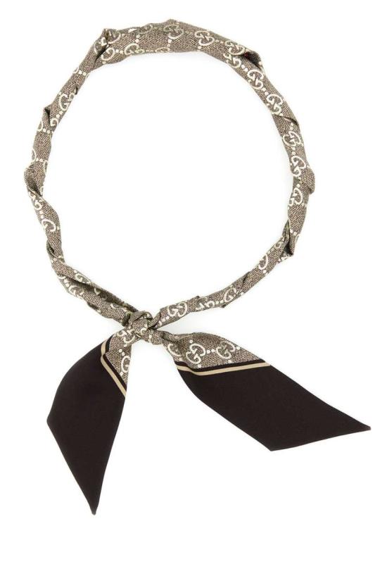 26SS 구찌 GG 실크 넥 보우 812250 3G001 9865 CAMEL DOM