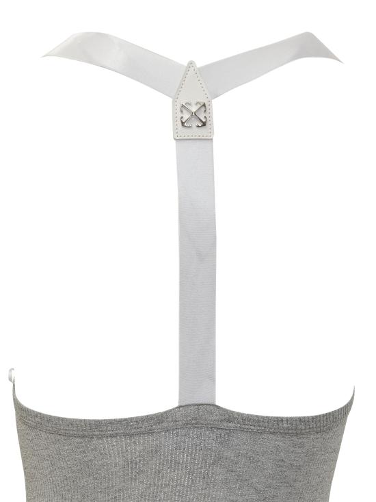 25SS 오프화이트 원피스 OWDB541S25JER002 7272 SILVER SILVER - OFF WHITE