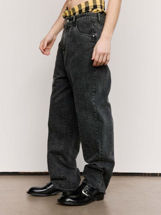  나마체코 데님 팬츠 Namacheko Grandine 청바지 다크 그레이 - NAMACHEKO