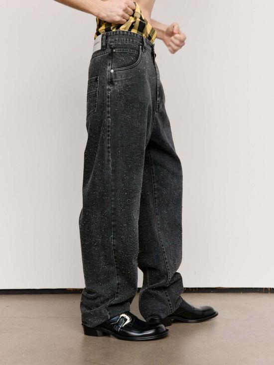  나마체코 데님 팬츠 Namacheko Grandine 청바지 다크 그레이 - NAMACHEKO