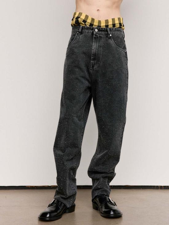  나마체코 데님 팬츠 Namacheko Grandine 청바지 다크 그레이 - NAMACHEKO