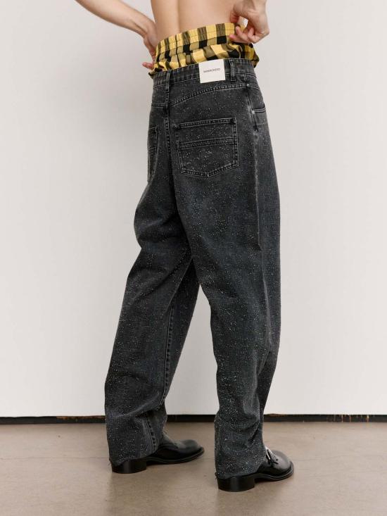  나마체코 데님 팬츠 Namacheko Grandine 청바지 다크 그레이 - NAMACHEKO