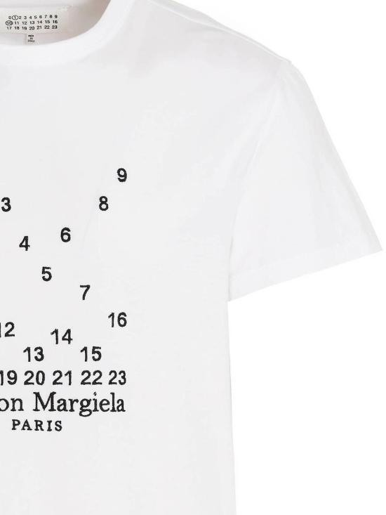  마르지엘라 뉴메릭 로고 마코 코튼 티셔츠 S50GC0684S22816100 White - MAISON MARGIELA