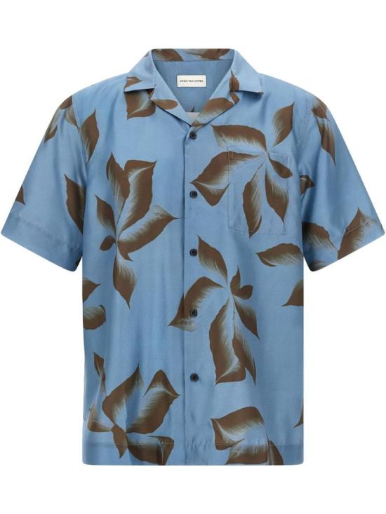 25SS 드리스 반 노튼 반팔 셔츠 251 020742 1024 510 STEEL