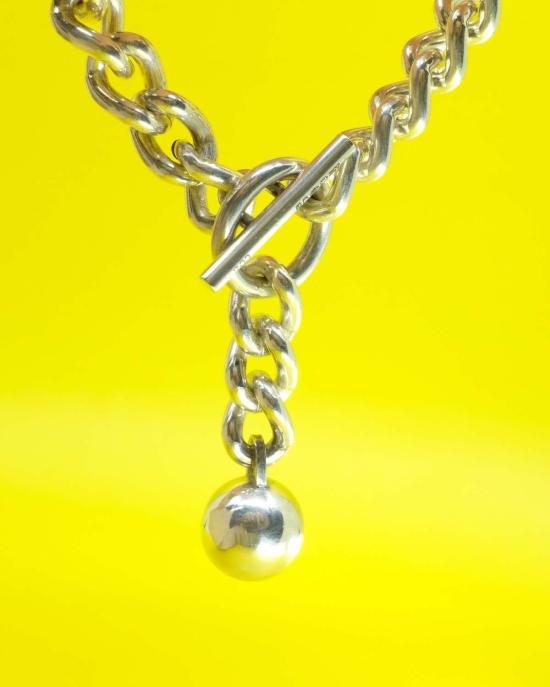  씨씨 스테딩 팔찌 Cc Steding 스털링 실버 헤비 체인 브레이슬릿 - CC-STEDING