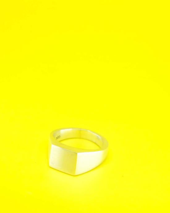  CC-Steding 반지 Cc Steding 스털링 실버 헤비 스퀘어 시그넷 링 - OTHER BRANDS