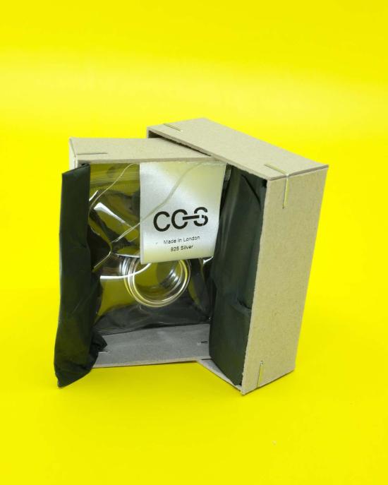  씨씨 스테딩 반지 Cc Steding 스털링 실버 하트 스퀘어 코일 링 - CC-STEDING