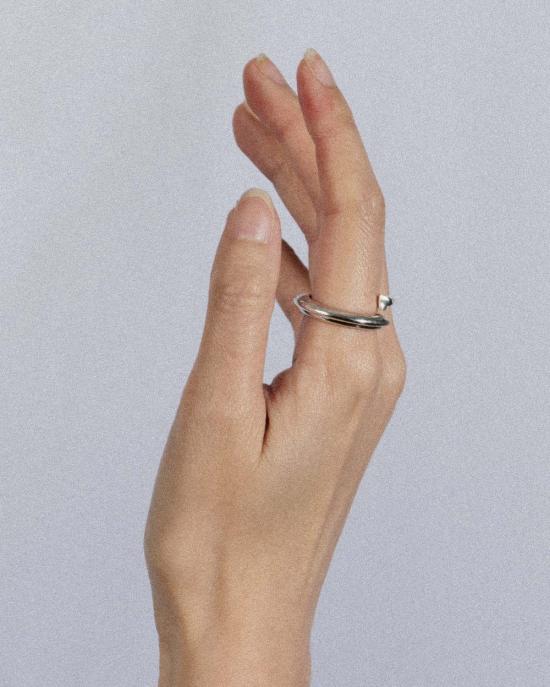  씨씨 스테딩 반지 Cc Steding 스털링 실버 오픈 하트 링