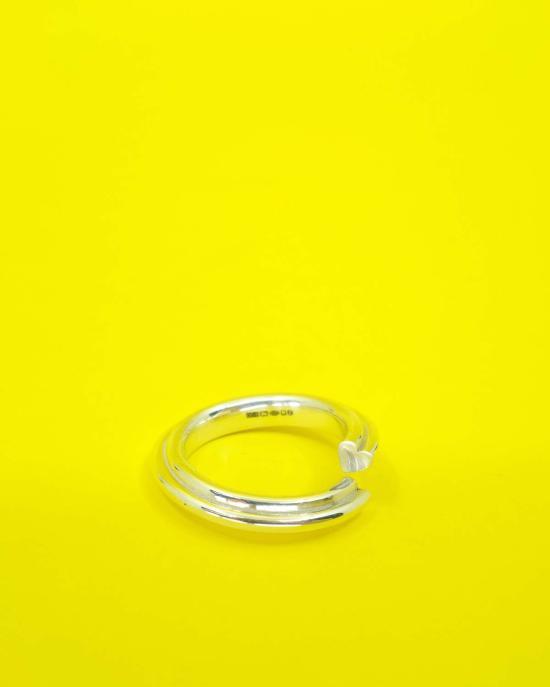  CC-Steding 반지 Cc Steding 스털링 실버 오픈 하트 링 - OTHER BRANDS