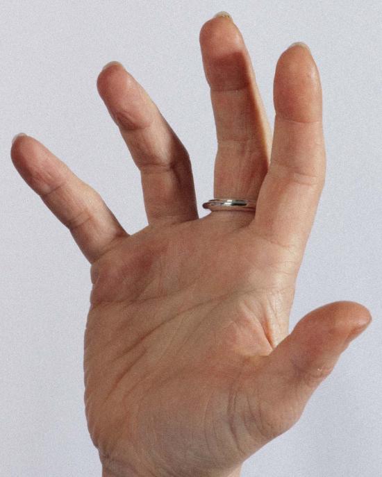  씨씨 스테딩 반지 Cc Steding 스털링 실버 히든 하트 링