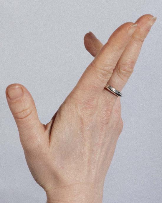  씨씨 스테딩 반지 Cc Steding 스털링 실버 히든 하트 링 - CC-STEDING