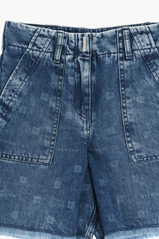  [키즈] 지방시 데님 숏팬츠 H30063 ACO Z03 Blue - GIVENCHY