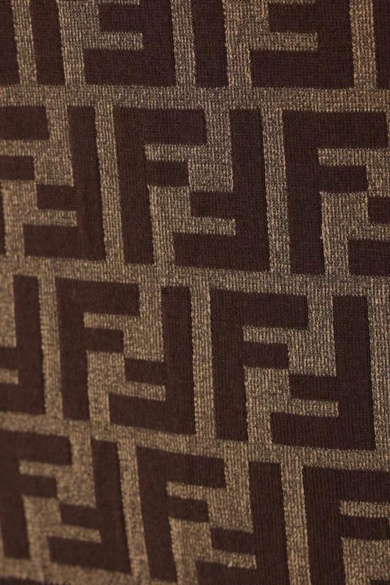 25SS 펜디 FF 자카드 코튼 하이칼라 스웨터  FZXC73ASJTF0GGE Brown - FENDI