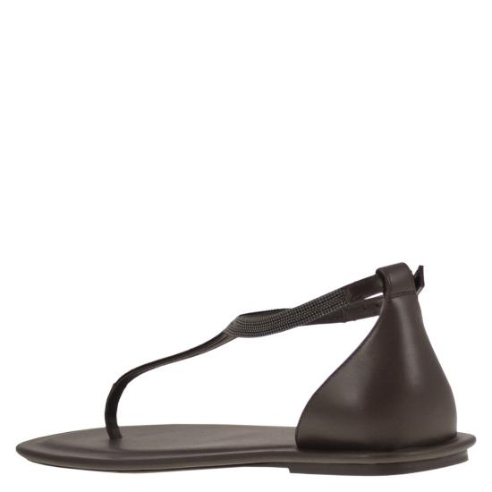 25SS 브루넬로 쿠치넬리 샌들 MZSKC2892 BROWN - BRUNELLO CUCINELLI