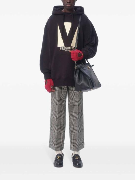 25SS 발렌티노 가라바니 후드 티셔츠 6V3MF28NAQA0NO Black - VALENTINO GARAVANI