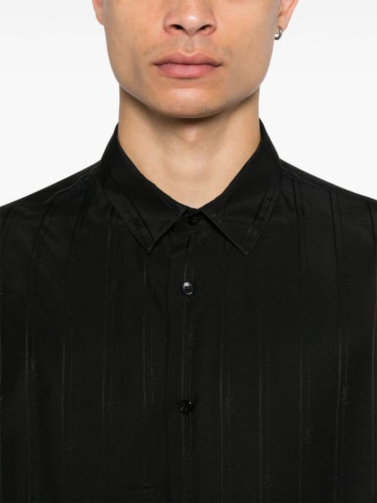 25SS 생로랑 반팔 셔츠 601070 Y6H391000 Black - SAINT LAURENT